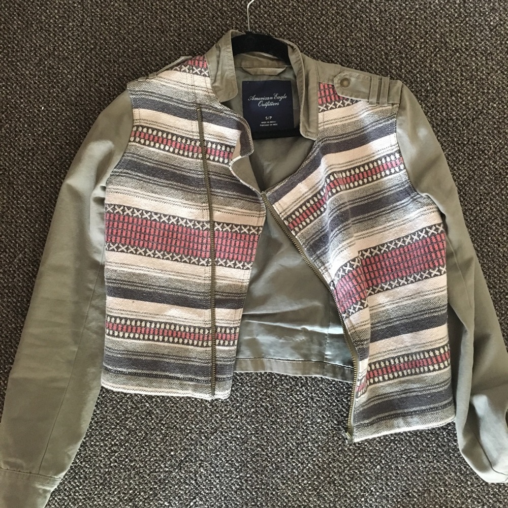 Army Green Jacket w/ Pattern